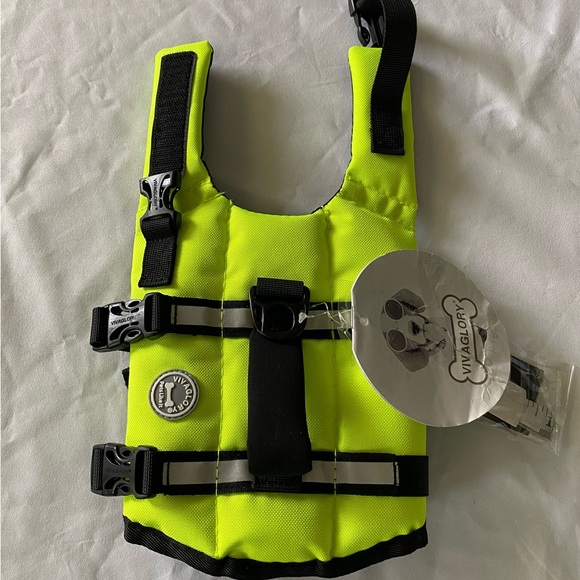 Dog Life Jacket Flotation/Reflective Flotation. Size XXS. Secure Fasteners NWT - Picture 2 of 11